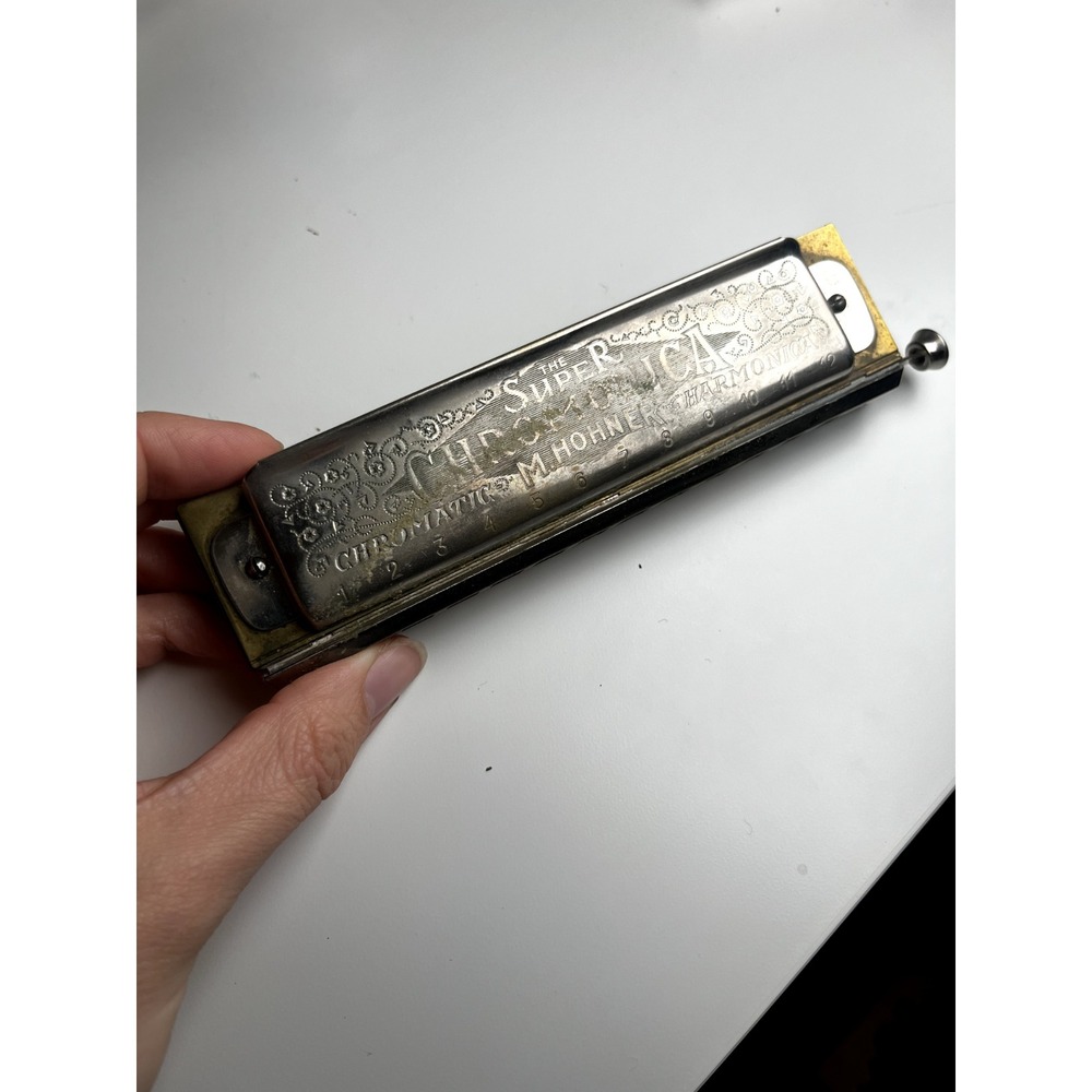 The Super Chromonica Chromatic M Hohner Harmonica German Antique Vintage G